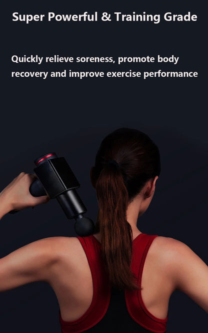 Powerful Black 220W Muscle Massager for Gym Recovery