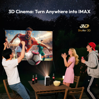 Portable 4K Mini Projector with 3D & Wi-Fi
