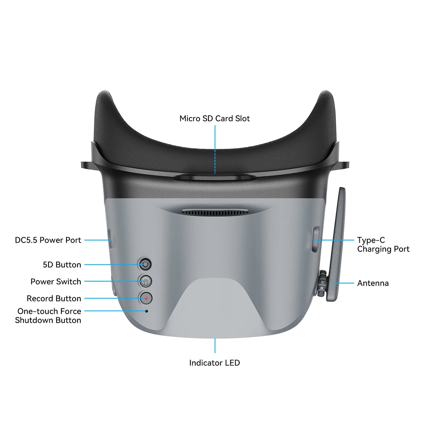 Analog FPV Drone Goggles with Wide Screen Display