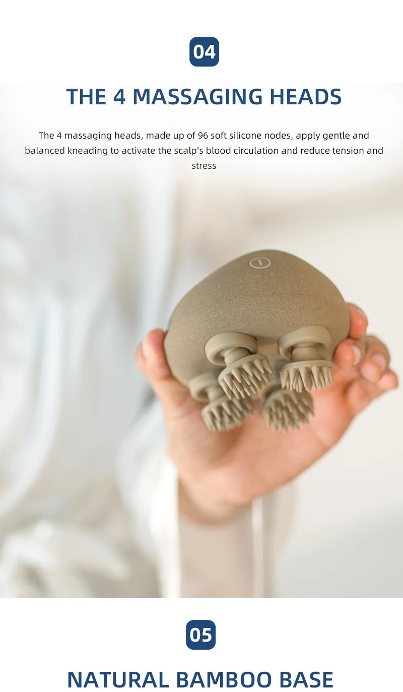Portable Electric Head Massager for Hair Care and Relaxation