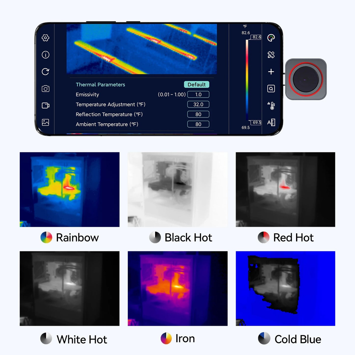 Portable Thermal Camera 160x120 for Electronics Maintenance