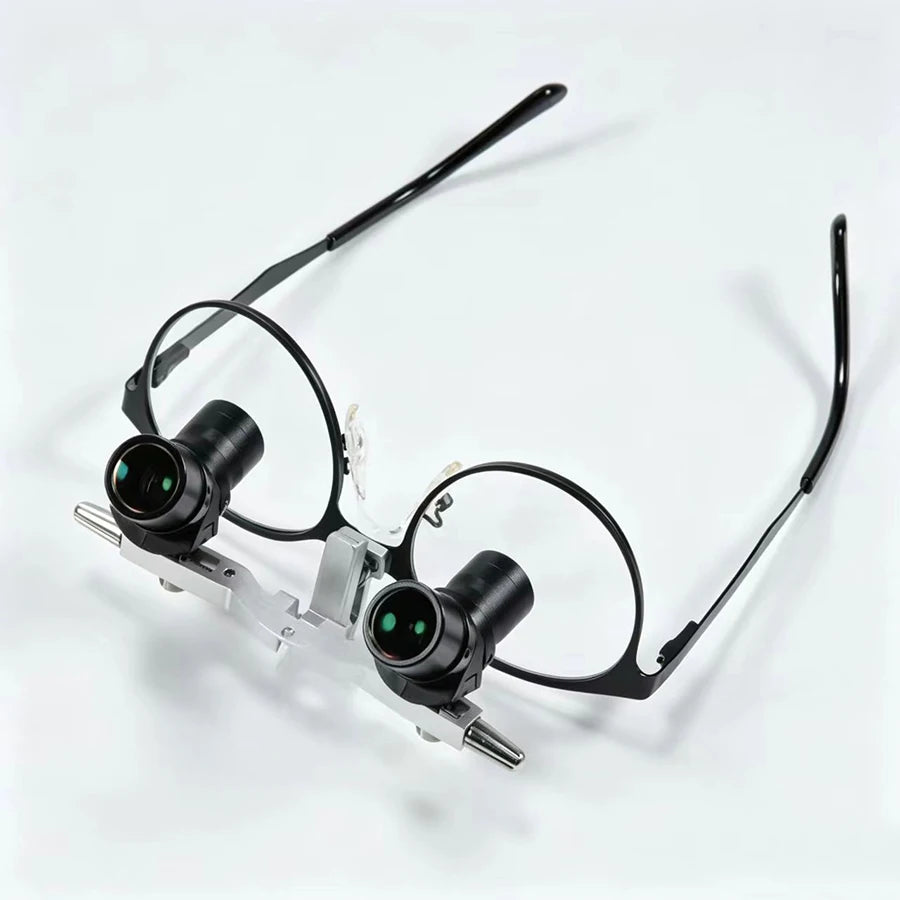 6X Head Mounted Binocular Magnifying Glass Black