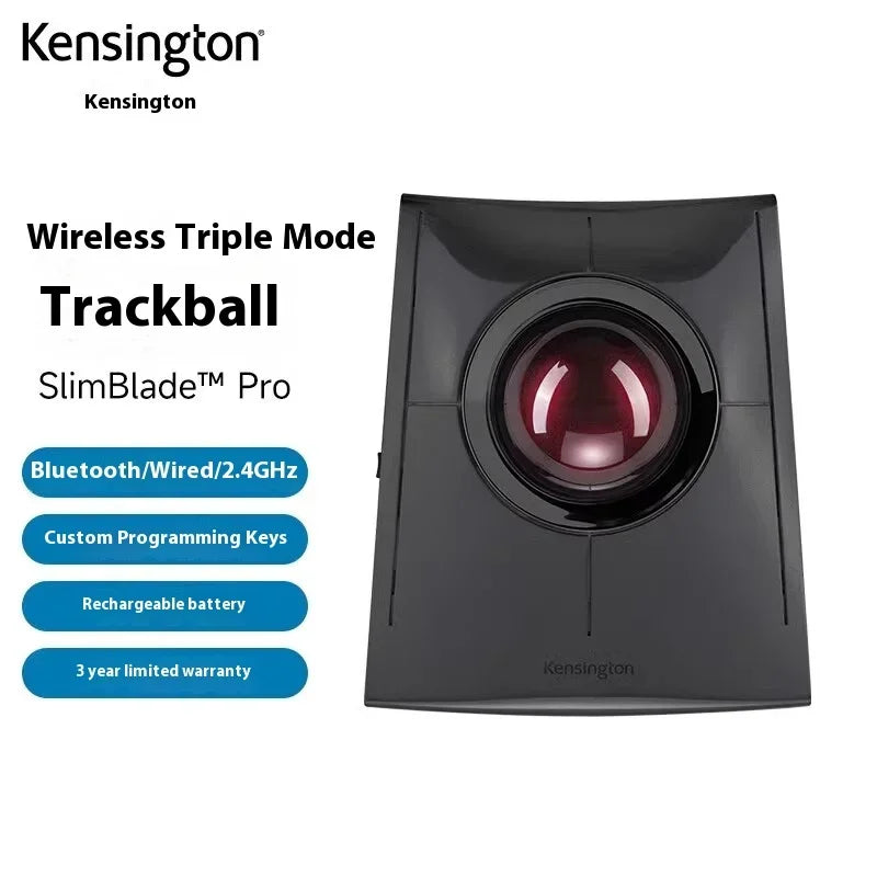Wireless Ergonomic Trackball Mouse with Customisable Controls