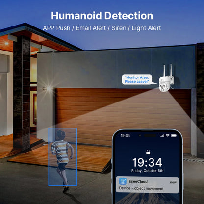 Wireless Security System 2 Cameras 1TB NVR Color Night Vision
