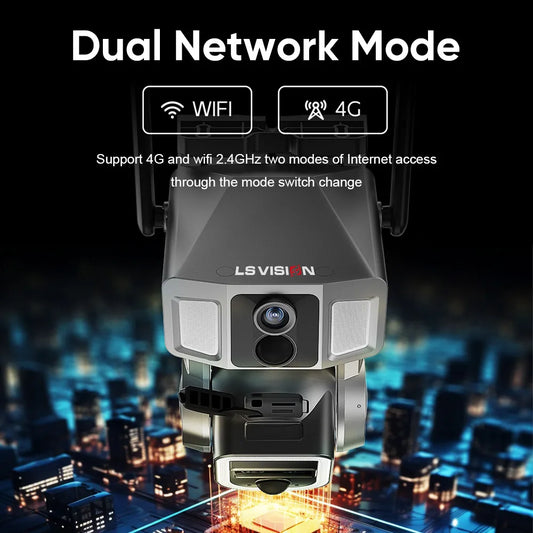 Outdoor 6K 4G WiFi Security Camera 64GB