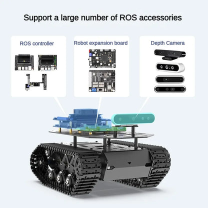 Heavy Duty 10kg Double Tank Robot Base with Shock Absorption