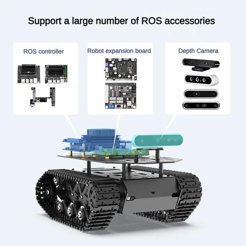 Programmable 10kg Single Motor Tank Chassis for Robotics