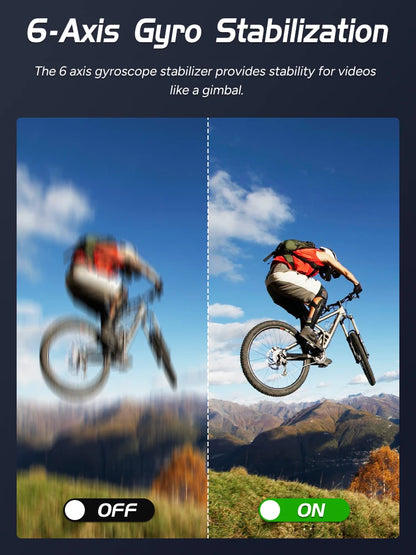 Waterproof 4K Action Camera with Anti-Shake and 5G WiFi