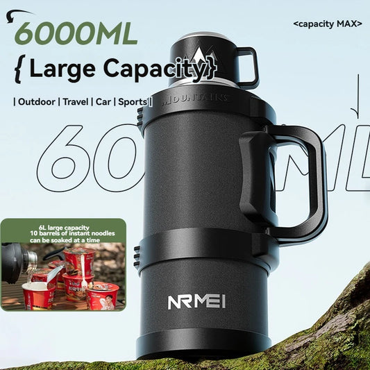 Portable 1.7L Stainless Steel Flask Travel Ready
