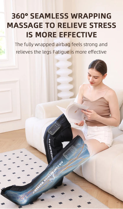 Dual Air Compression Leg Massager for Full Relief