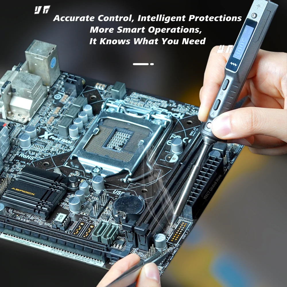 90W USB Electric Soldering Iron Adjustable Temperature