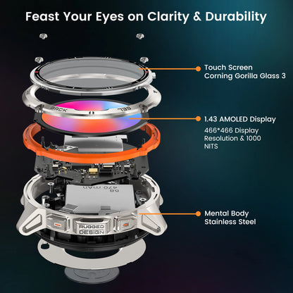 GPS Smartwatch with AMOLED AOD Display
