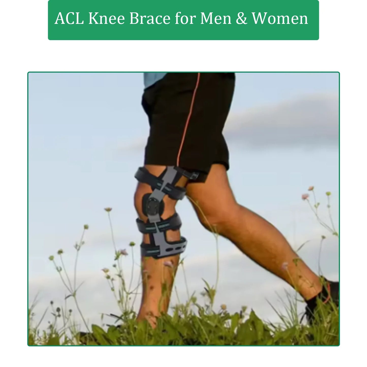 XL Black Left Hinged Knee Brace