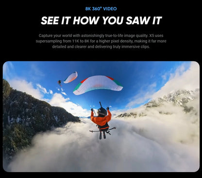 Starter Bundle Insta360 X5 Action Camera 128GB