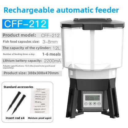 10L Solar Powered Automatic Fish Feeder