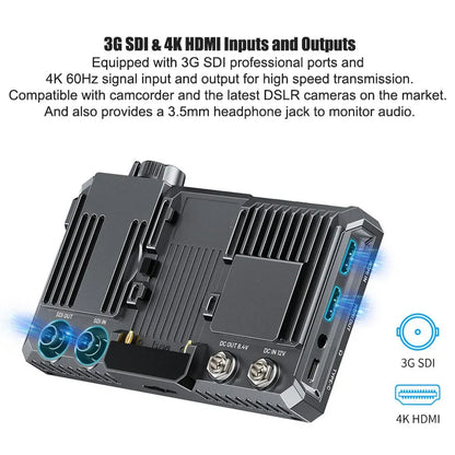 6-Inch 4K Camera Field Monitor 1500nit HDMI SDI