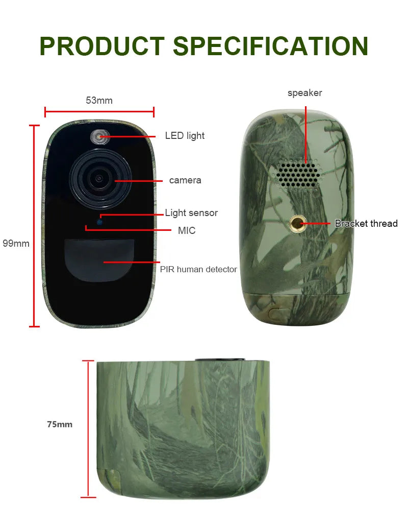 Battery-Powered 4G Outdoor CCTV Camera 32GB