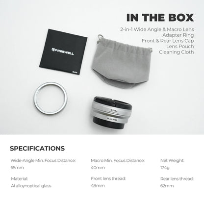 Compact 2in1 Macro Wide Lens X100 Cameras