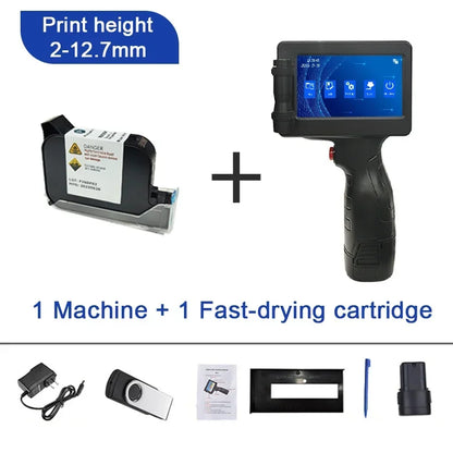 Portable 12.7mm Inkjet Date Code Printer with Ink