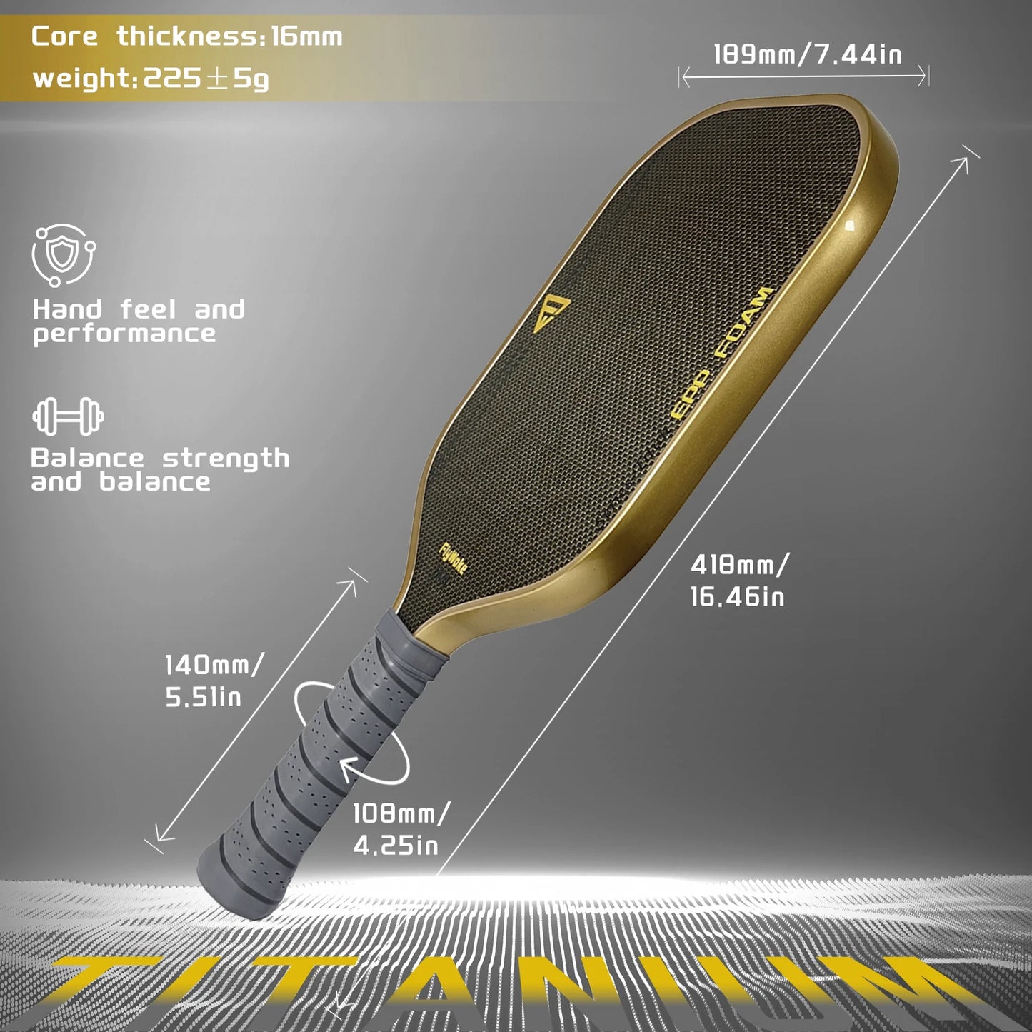 Professional Carbon Fiber Pickleball Paddle with EVA Core
