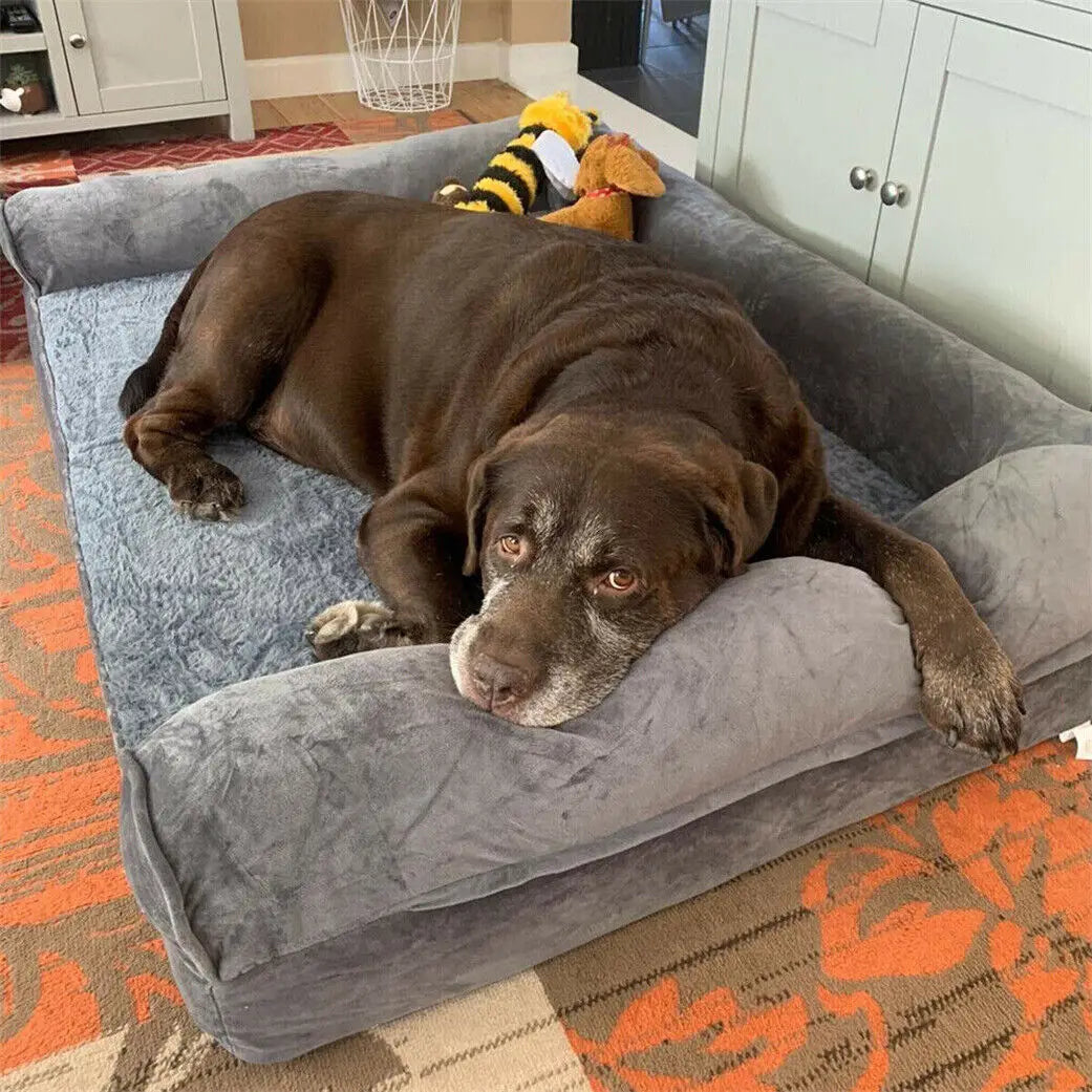 Orthopedic Dog Bed XXL Memory Foam Washable Gray