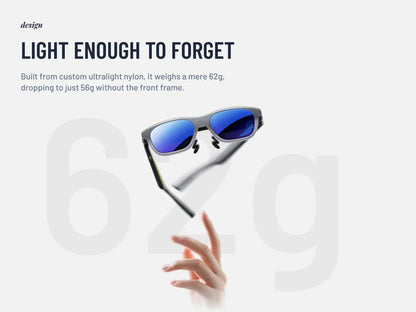 AR Smart Glasses 147 Inch HDR Virtual Display 1600 Nits