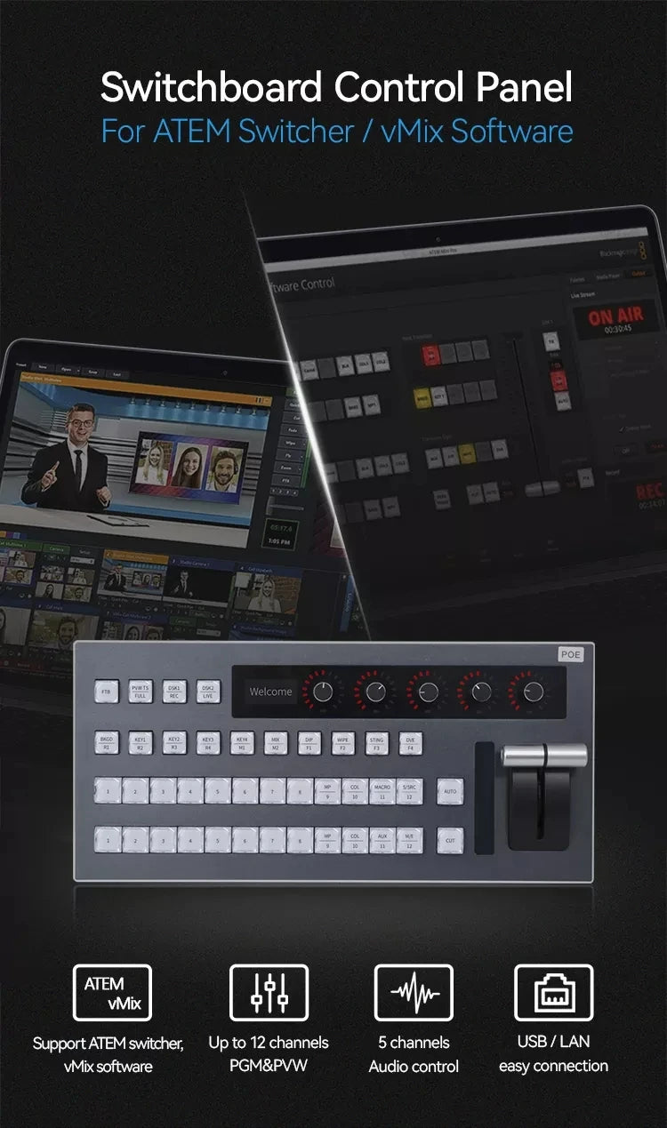 Portable Video Switcher Controller for Live Streaming