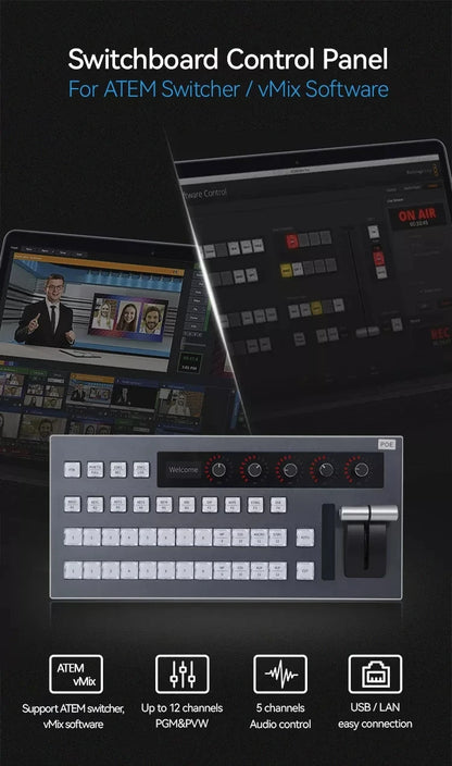 Portable Video Switcher Controller for Live Streaming