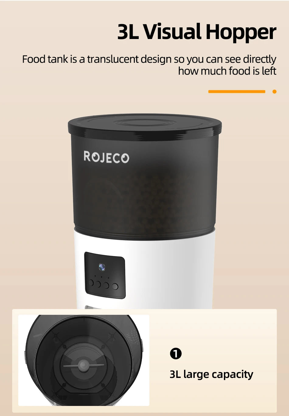 Smart Automatic Pet Feeder with HD Camera & Voice Control
