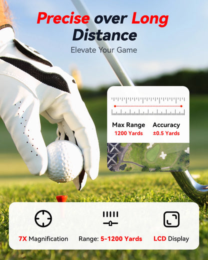 1000m Rechargeable Golf Rangefinder Slope 7X Magnification