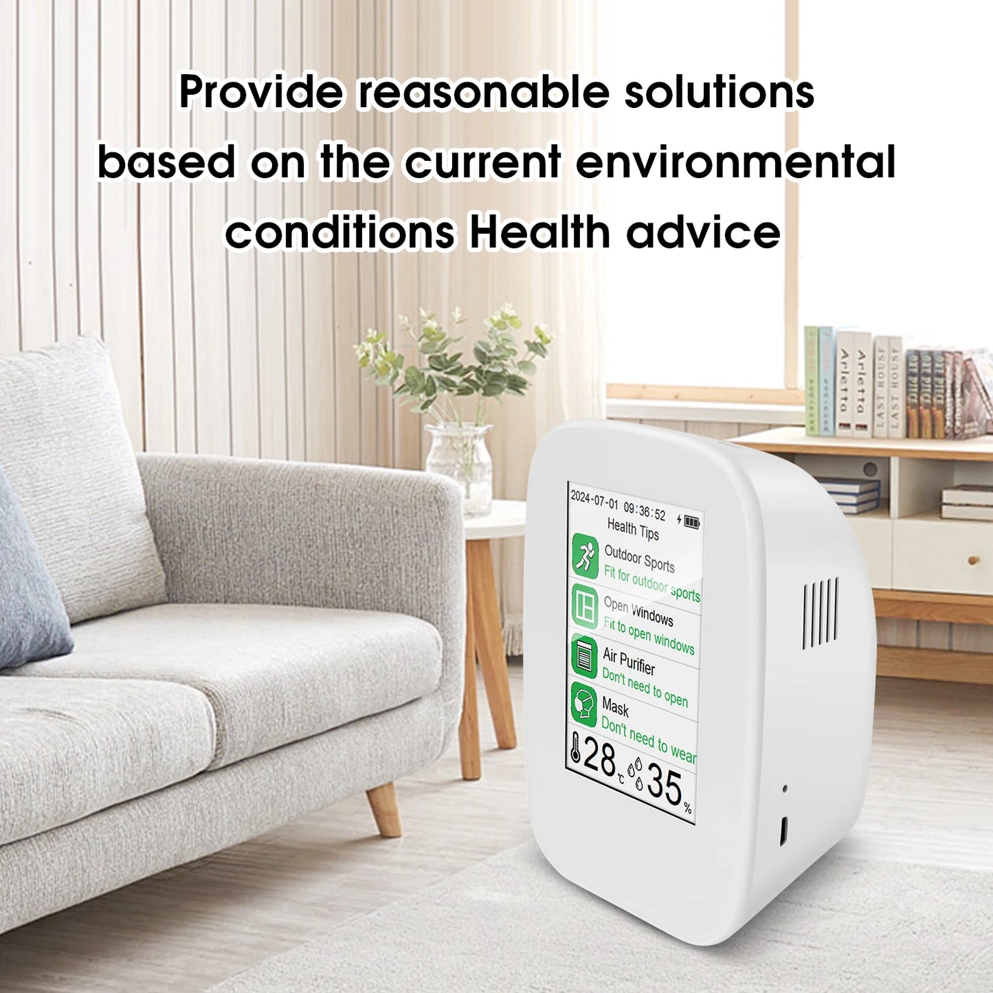 Digital Air Quality Monitor CO2 PM2.5 TVOC Temperature Humidity