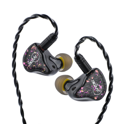 Hybrid IEM Earphones 1DD+4BA Wired HiFi Black
