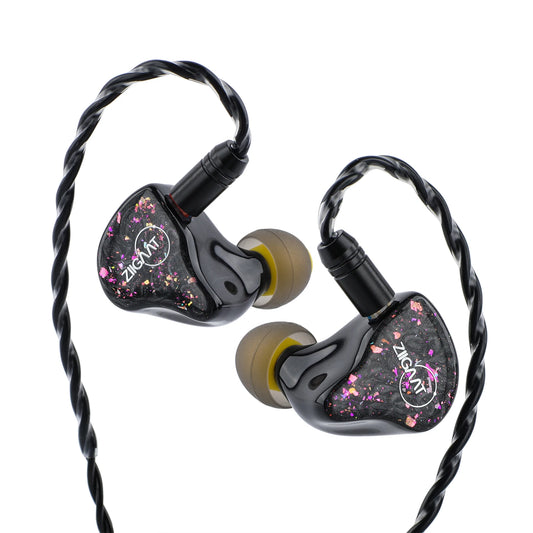 Hybrid IEM Earphones 1DD+4BA Wired HiFi Black