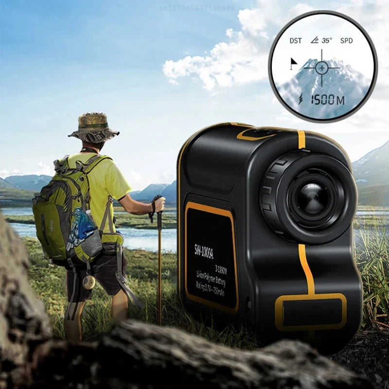 1500M Laser Rangefinder Golf Distance Meter with Angle Mode