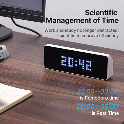 Smart Pixel Clock with Weather Display and Notifications