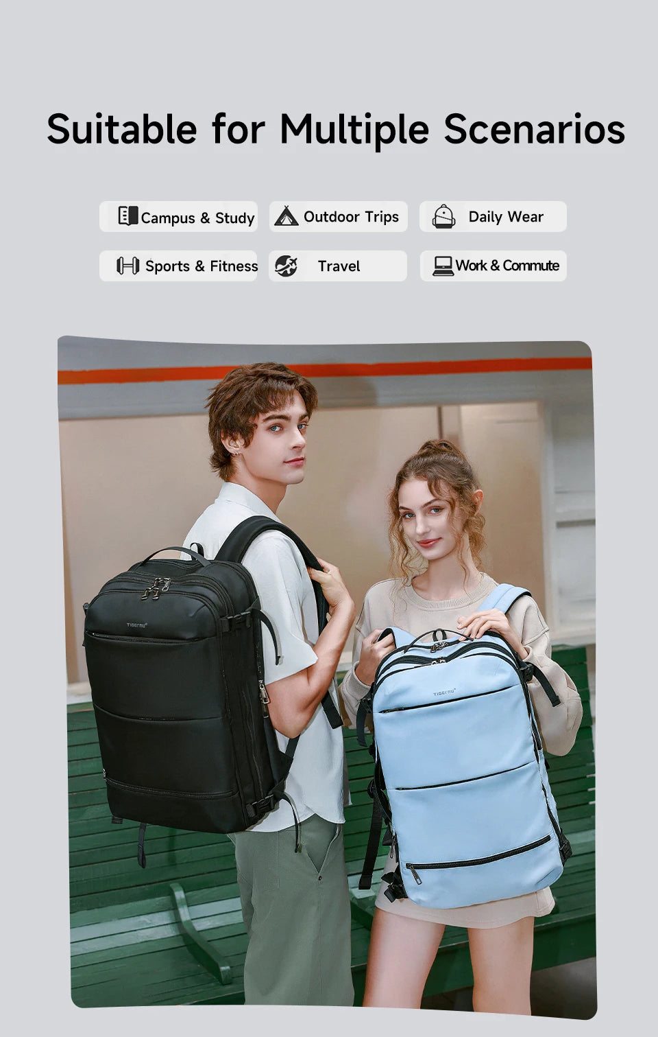 Smart Vacuum Travel Backpack with TSA Lock