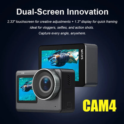 4K Waterproof Action Camera with 2.33" Touch Screen and WiFi
