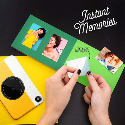 Yellow 1080p Instant Printing Camera Flash 40 Films