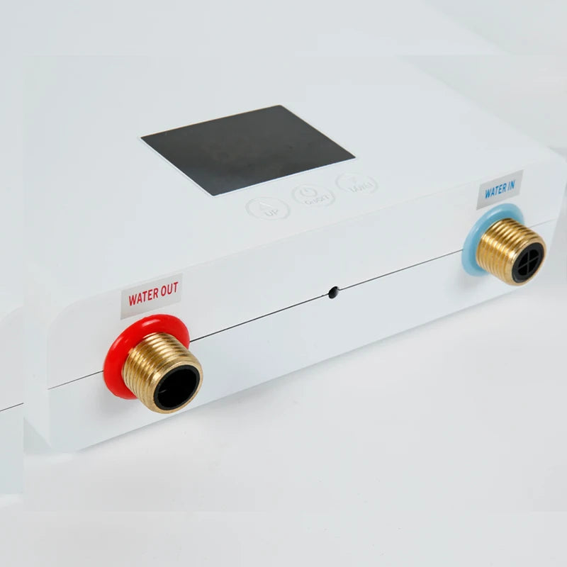 White Tankless Water Heater 5500W Quick Heating
