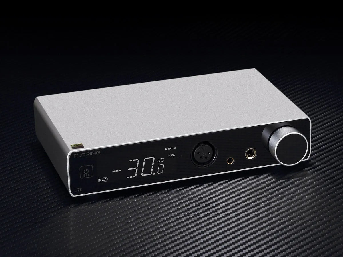 High Fidelity NFCA Headphone Amplifier with XLR and Remote Silver