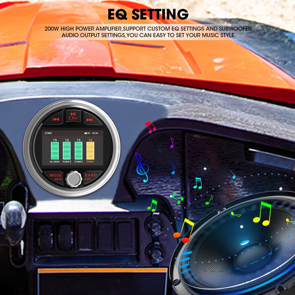 Waterproof 50RV with Cover for Outdoor Stereo Systems