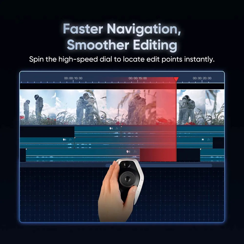 Customisable Editing Console with All-Way Joystick for Vlog Editing