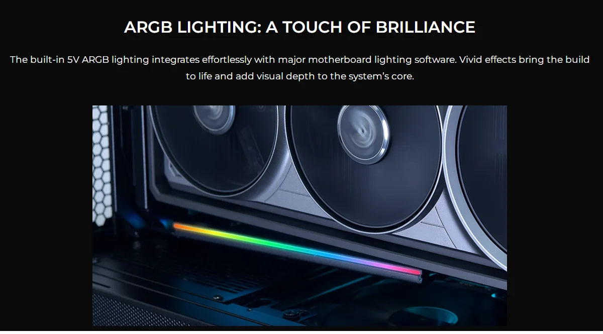 Vertical GPU Bracket 4-Slot with PCIe 5.0 Cable