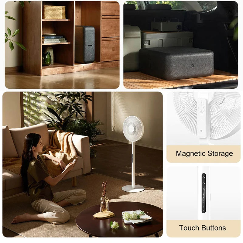 XIAOMI MIJIA Portable Smart Floor Fan with Type-C Charging and Adjustable Height