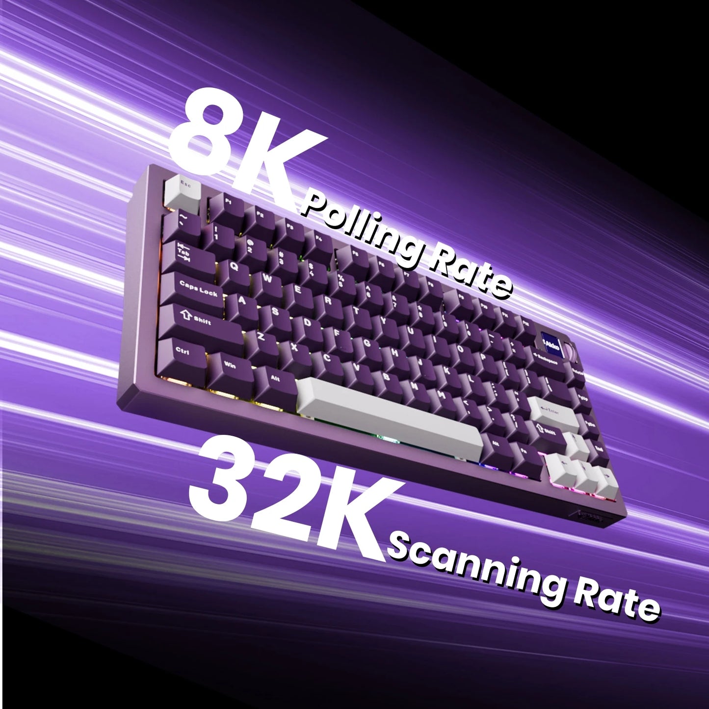 75% RGB Gaming Keyboard 8K Rapid Trigger Display