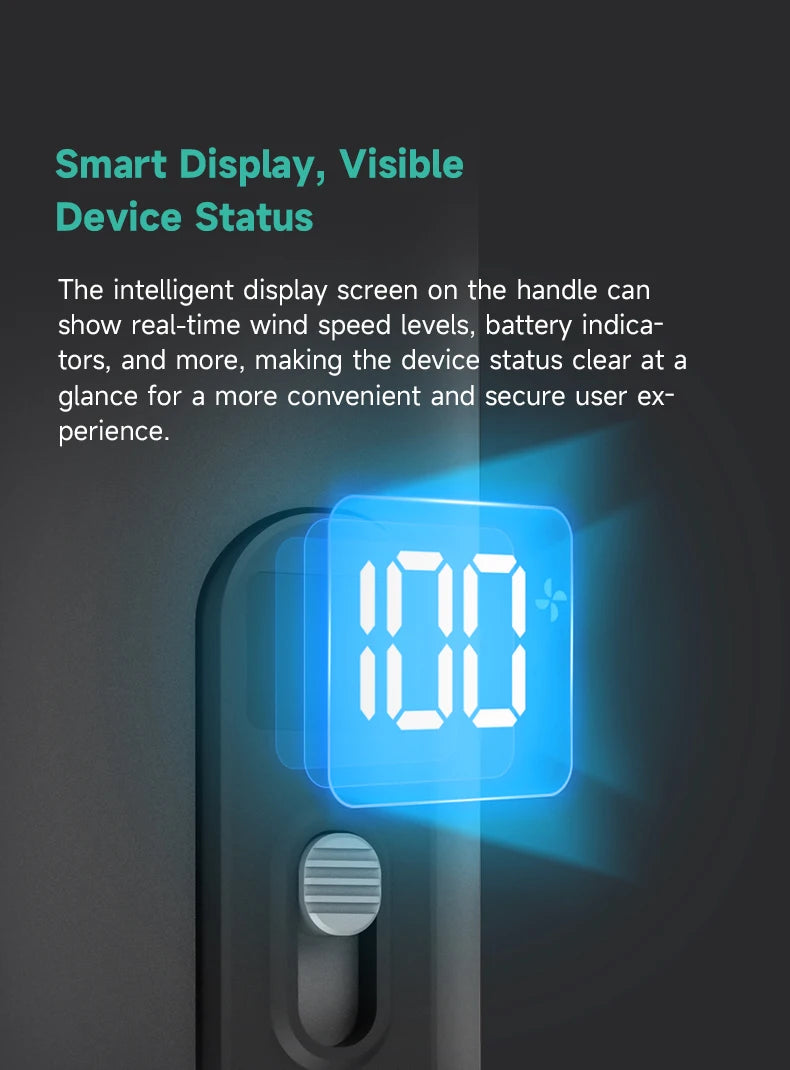 Portable Handheld Turbo Fan with Powerful High-Speed Airflow