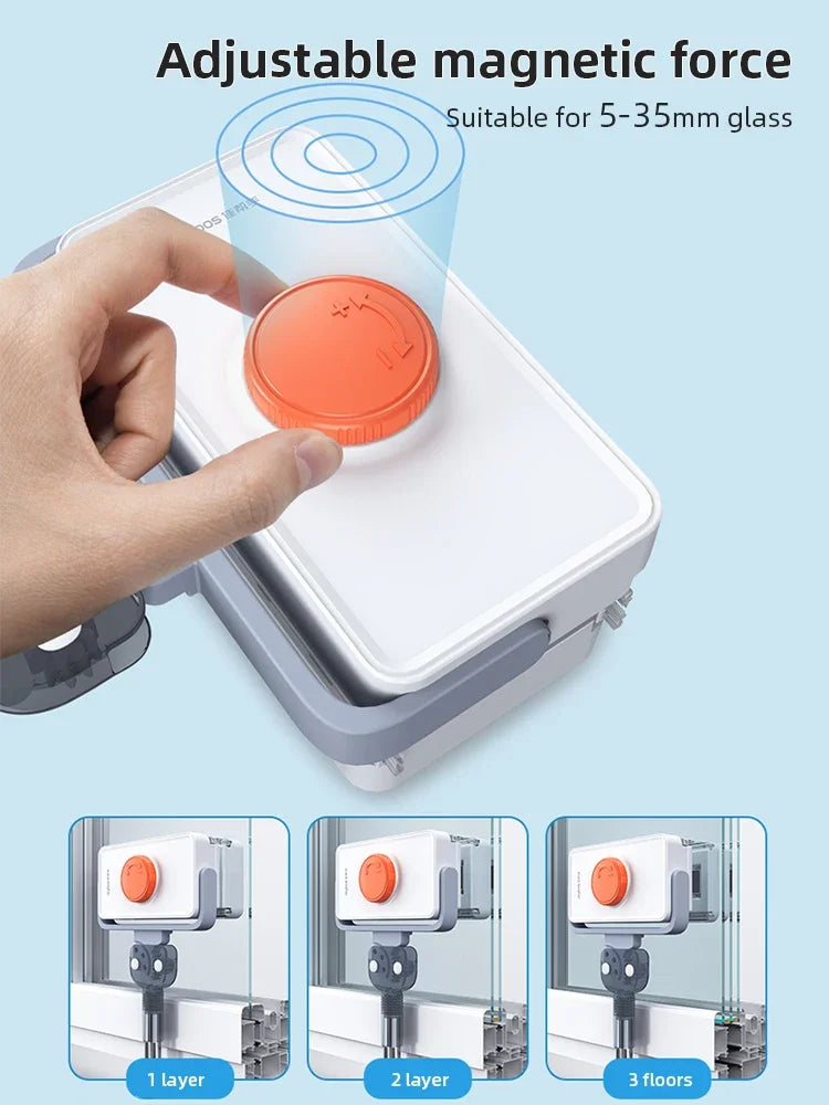 Adjustable Magnetic Glass Brush with Anti-Drop Design 5–26mm