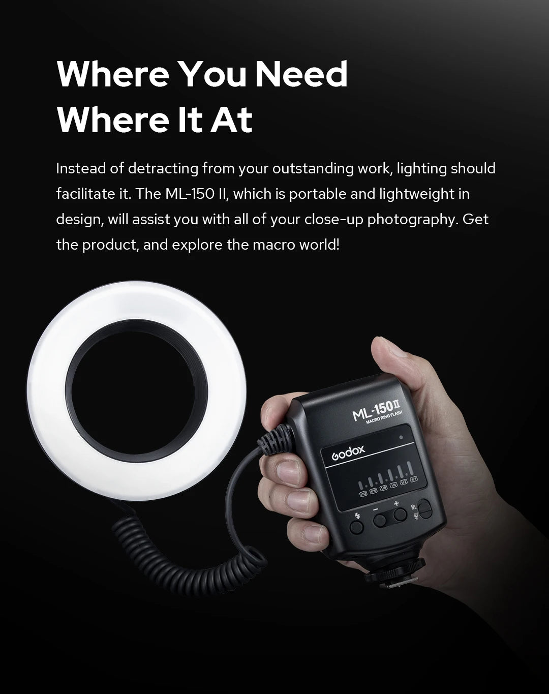 Professional Macro Ring Flash for Canon Nikon Pentax DSLR