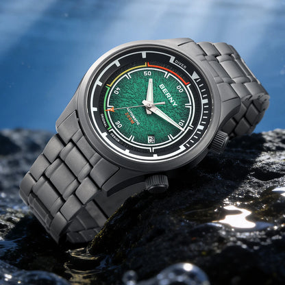 Automatic Diver Watch 20ATM  Super Luminous Green