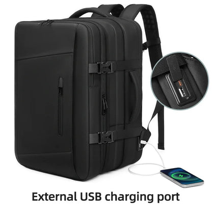 Vacuum Compression Travel Laptop Backpack 17 Inch with Pump